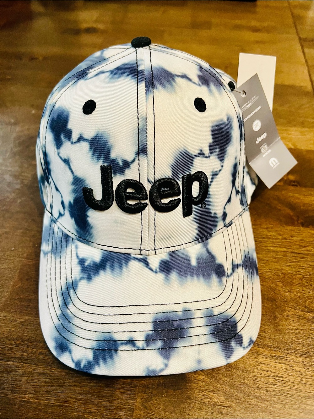 Tye dye OFFICIAL JEEP Hat. Blue & White